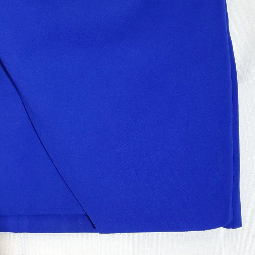Zara Basic Collection Cobalt Blue Faux Wrap Mini Skirt - Size XSmall - Picture 5 of 11